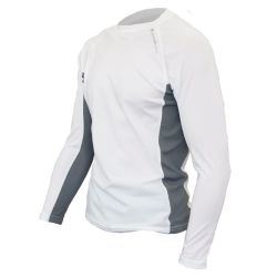 Sharkskin Rapid Dry Long Sleeve White/Charcoal